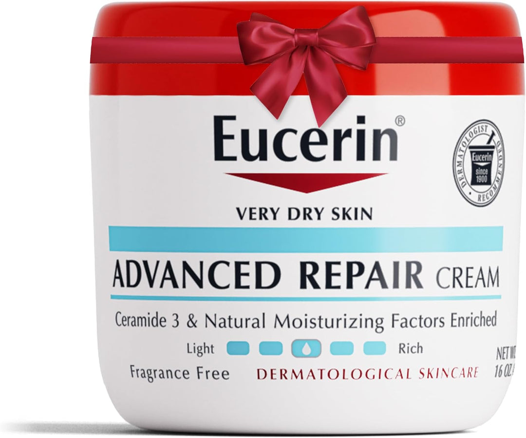 Eucerin Advanced Repair Body Cream, Fragrance Free Body Cream for Dry Skin, 16 Oz Jar