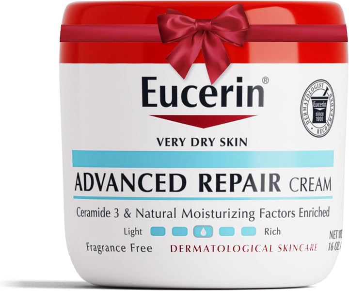 Eucerin Advanced Repair Body Cream, Fragrance Free Body Cream for Dry Skin, 16 Oz Jar