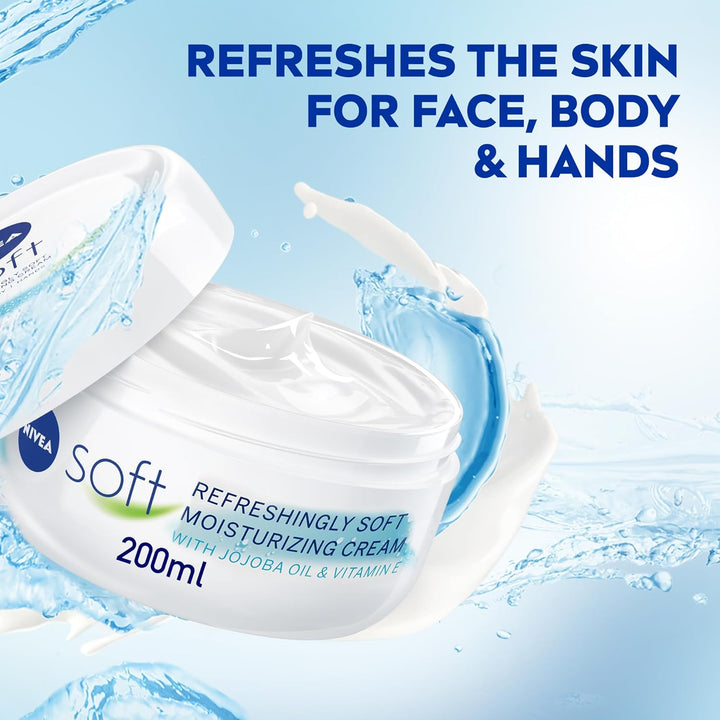 NIVEA Moisturizing Cream, Soft Refreshing, Jar 200ml