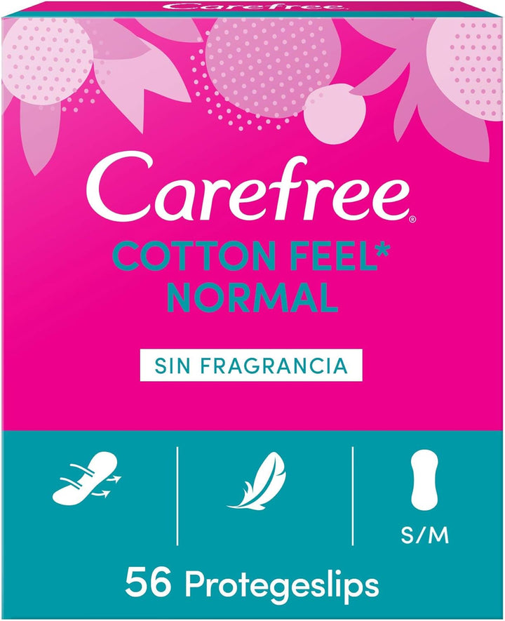 Carefree Salvaslip Cotton Fragrance-Free, 1 Pack Of 56 Protegeslips