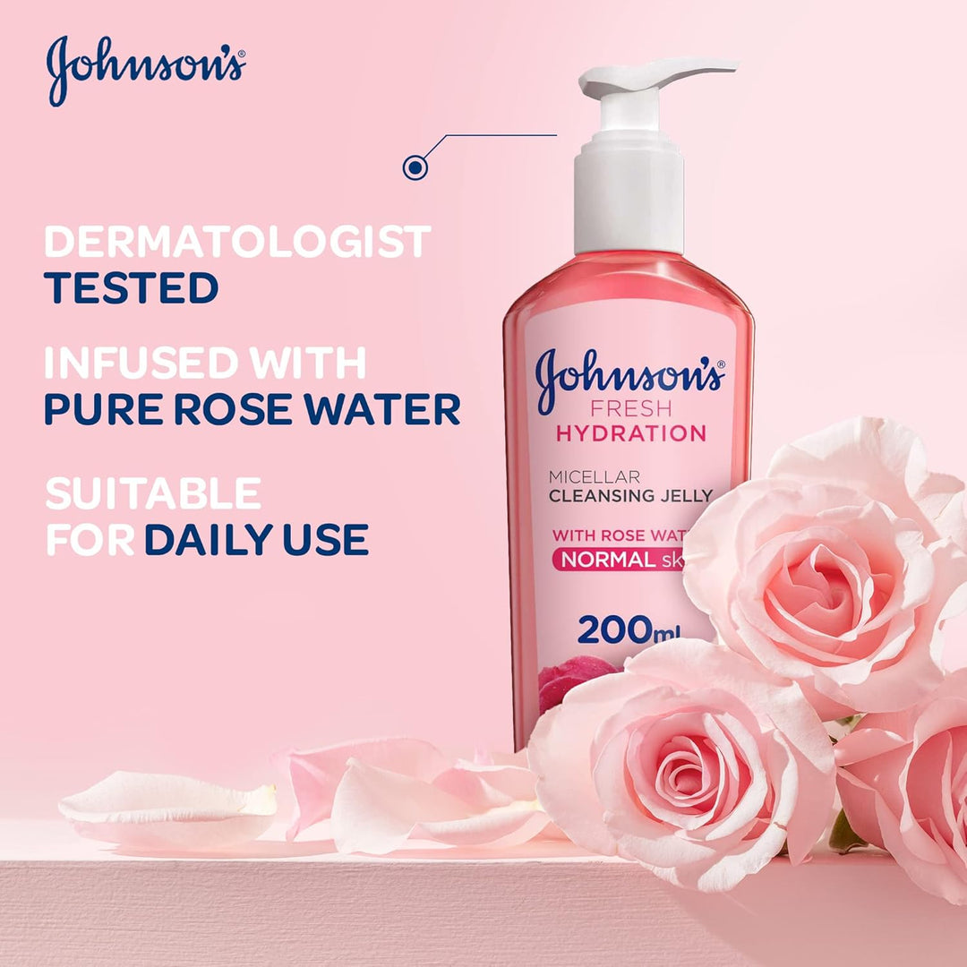 JOHNSON Fresh Hydration Micellar Cleansing Jelly with Rose Water Normal Skin