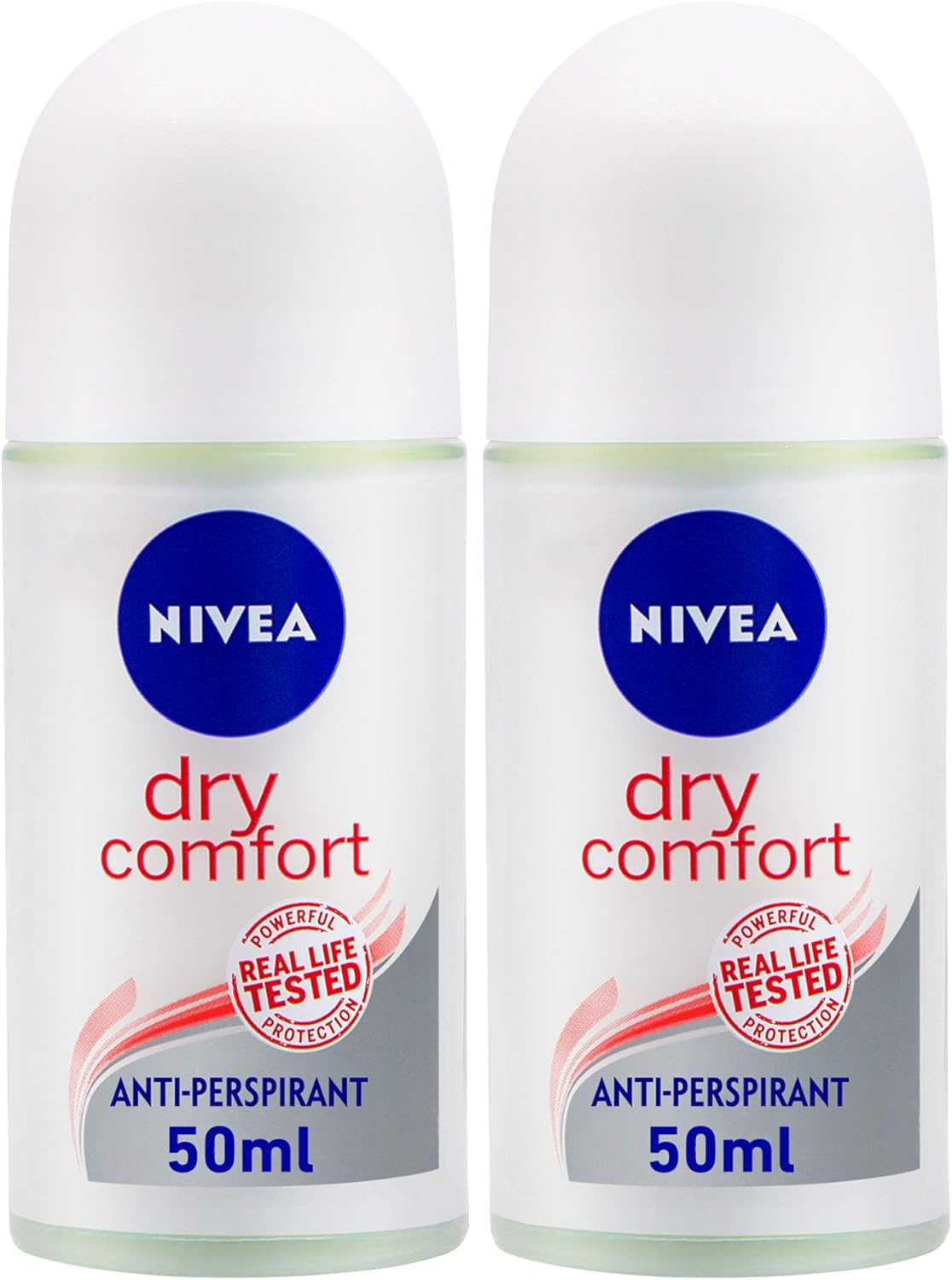 Nivea Antiperspirant Roll-on for Women, Dry Comfort Quick Dry, 2x50ml
