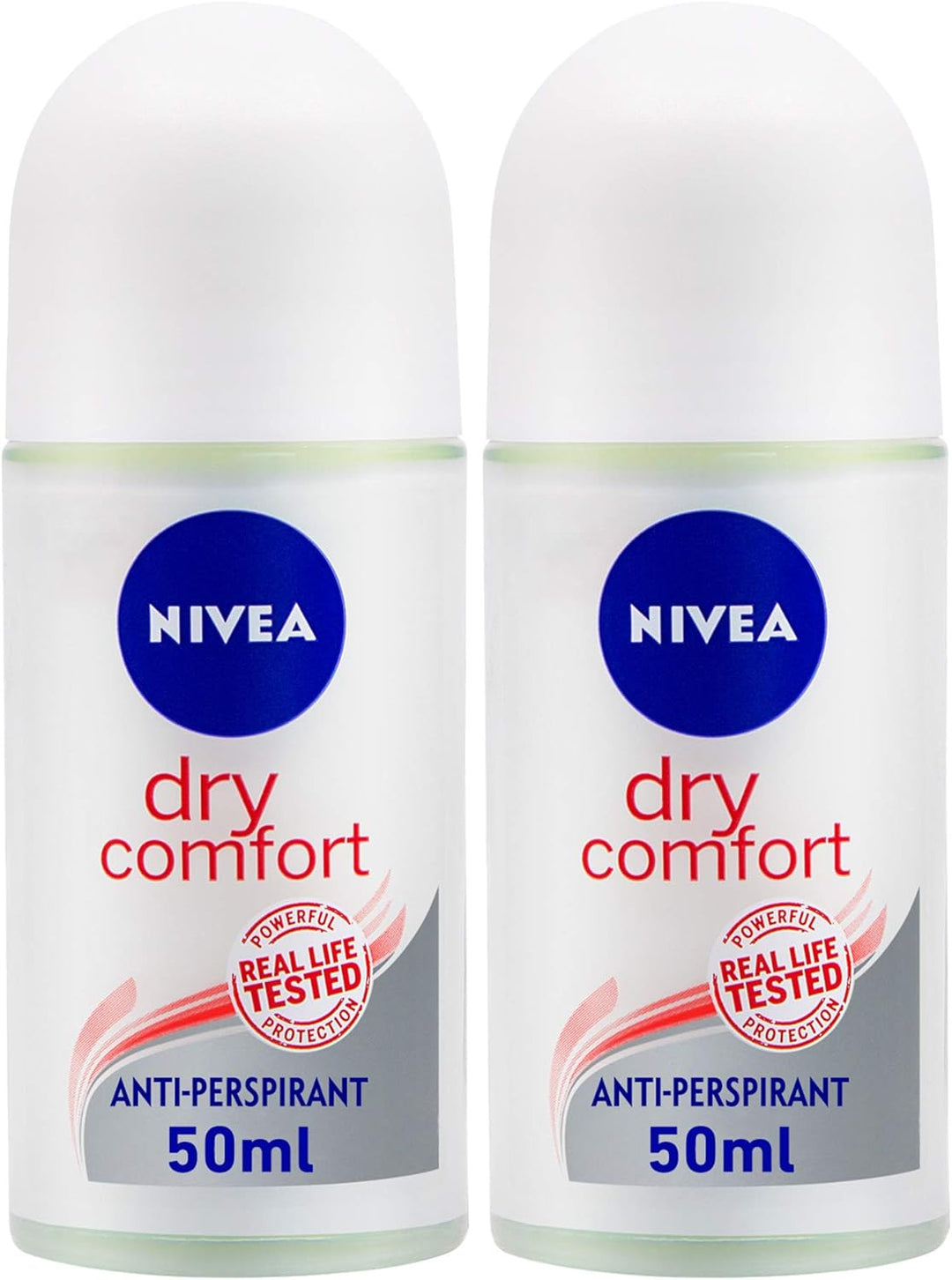 Nivea Antiperspirant Roll-on for Women, Dry Comfort Quick Dry, 2x50ml