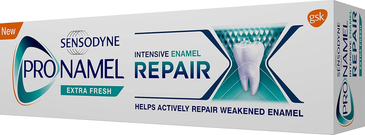 Sensodyne Pronamel Toothpaste, Helps Actively Repair Acid Weakened Enamel, Intensive Enamel Repair, Extra Fresh, 75ml