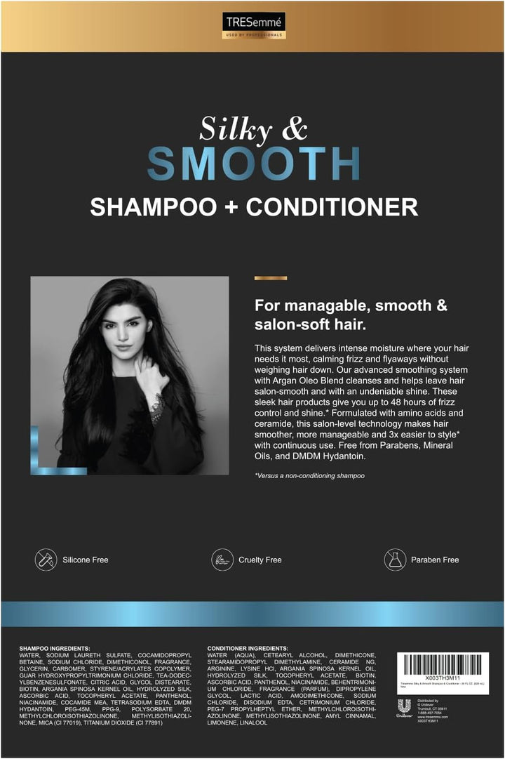 TRESemme Silky & Smooth + Argan Oleo Blend Conditioner 828ml 28 fl oz