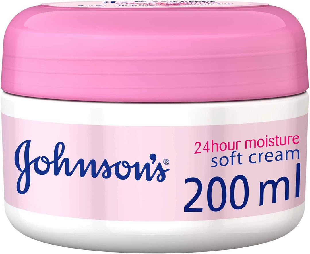 Johnson's 24hour Moisture Soft Cream, 4 x 200ml