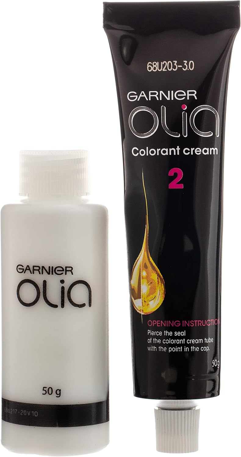 Garnier Olia 3.0 Soft Black, No Ammonia Permanent Hair Color With 60% Oils