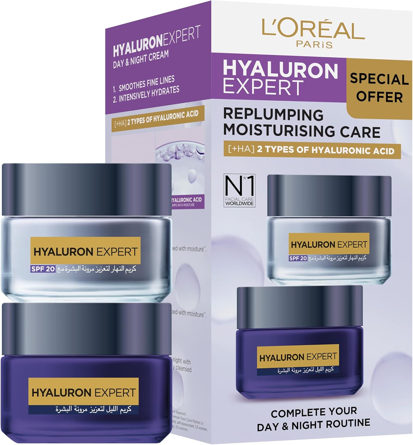 L’Oréal Paris Hyaluron Expert Day Cream+Night Cream, 100 ml