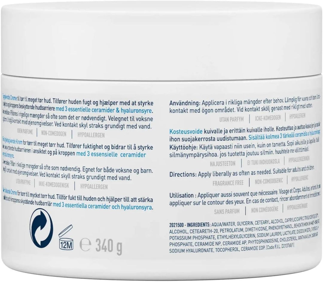 Cerave Moisturizing Cream for Dry Skin with Hyaluronic Acid