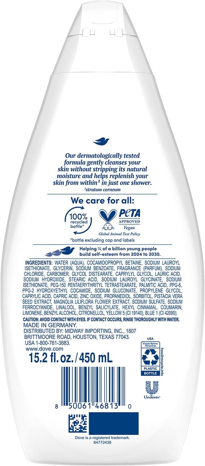 Dove Silk Glow Nourishing Body Wash, 16.9 Ounce / 500 Ml (Pack of 3)