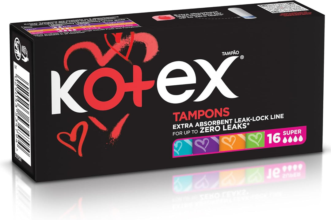 Kotex Silky Cover, Size Super, 16 Tampons