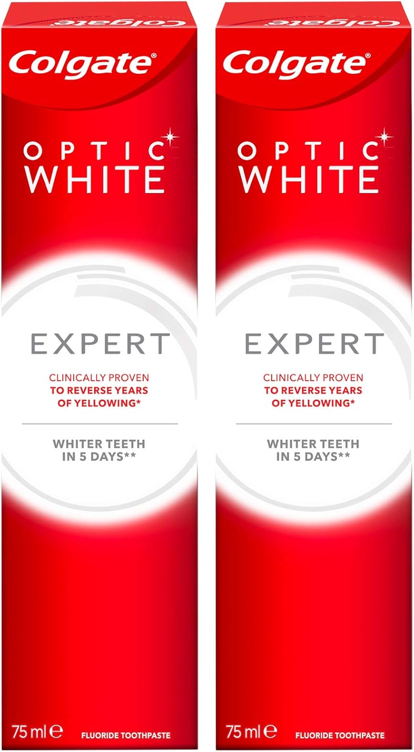 Colgate Optic White Expert Whitening Toothpaste 75ml Pack of 2
