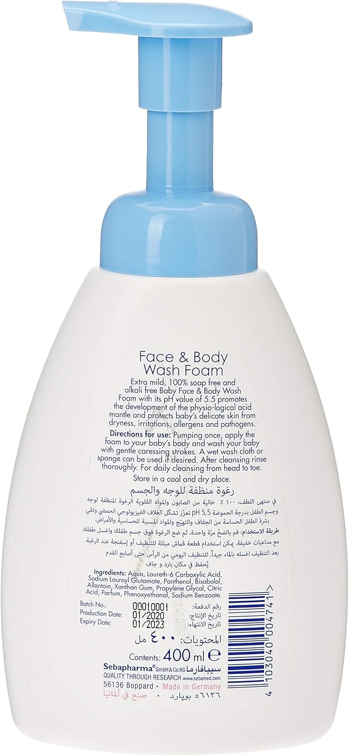 Sebamed Face & Body Wash Foam 400ml