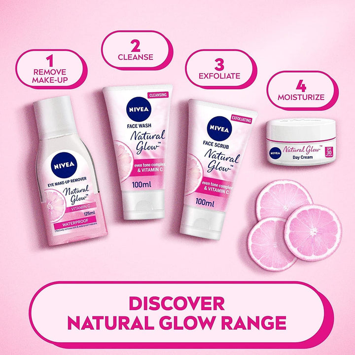 Nivea Face Wash Cleanser, Natural Glow, Even Skin Tone, 100ml