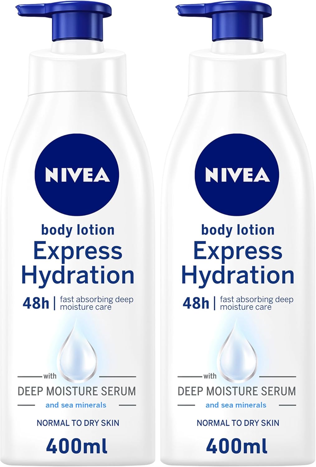 Nivea Express Hydration Body Lotion, Sea Minerals, Normal & Dry Skin, 400Ml, Pack Of 2