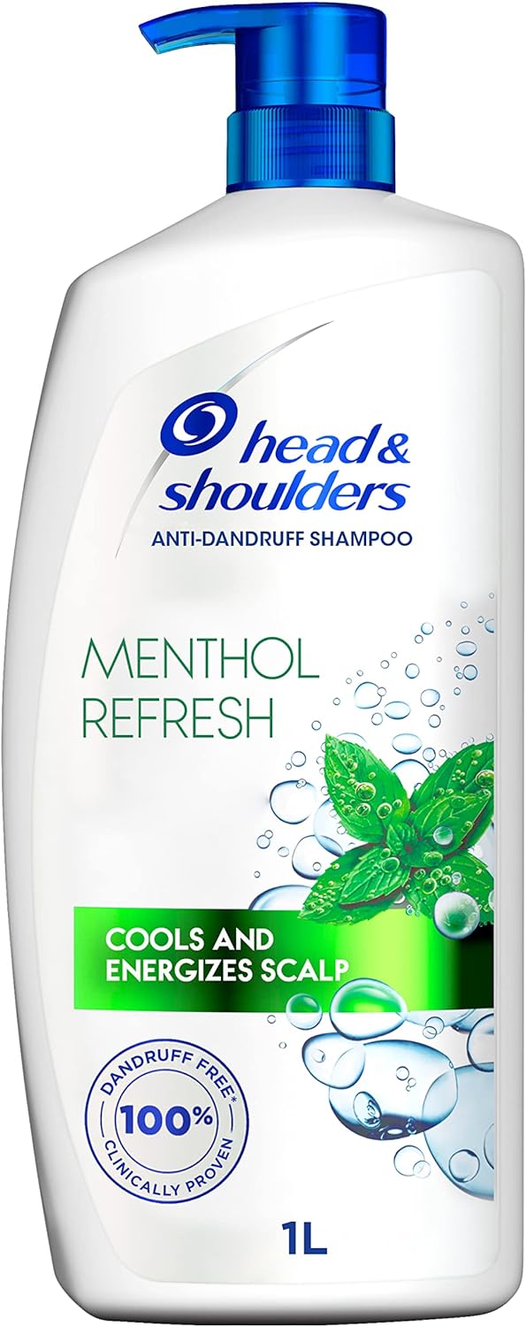 Head & Shoulders Menthol Refresh Anti-Dandruff Shampoo for a Cool and Energized Scalp, 1L