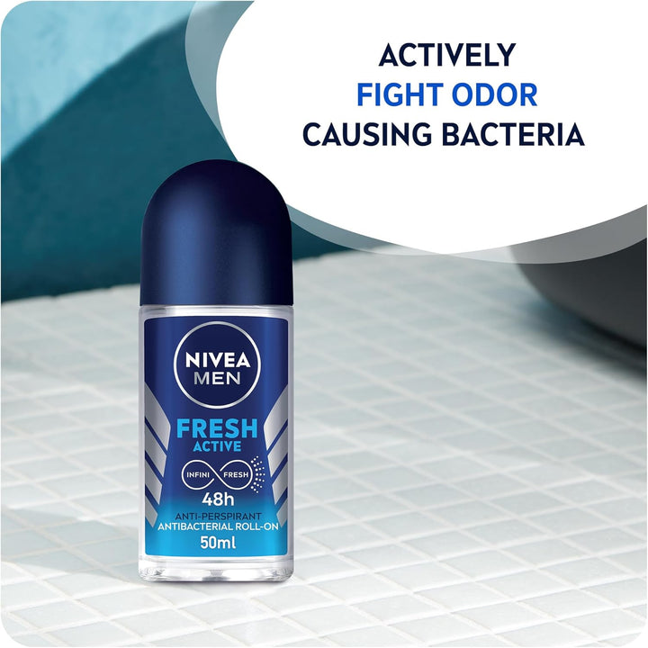 MEN Antiperspirant Roll-on for Men, Fresh Active Fresh Scent, 50ml