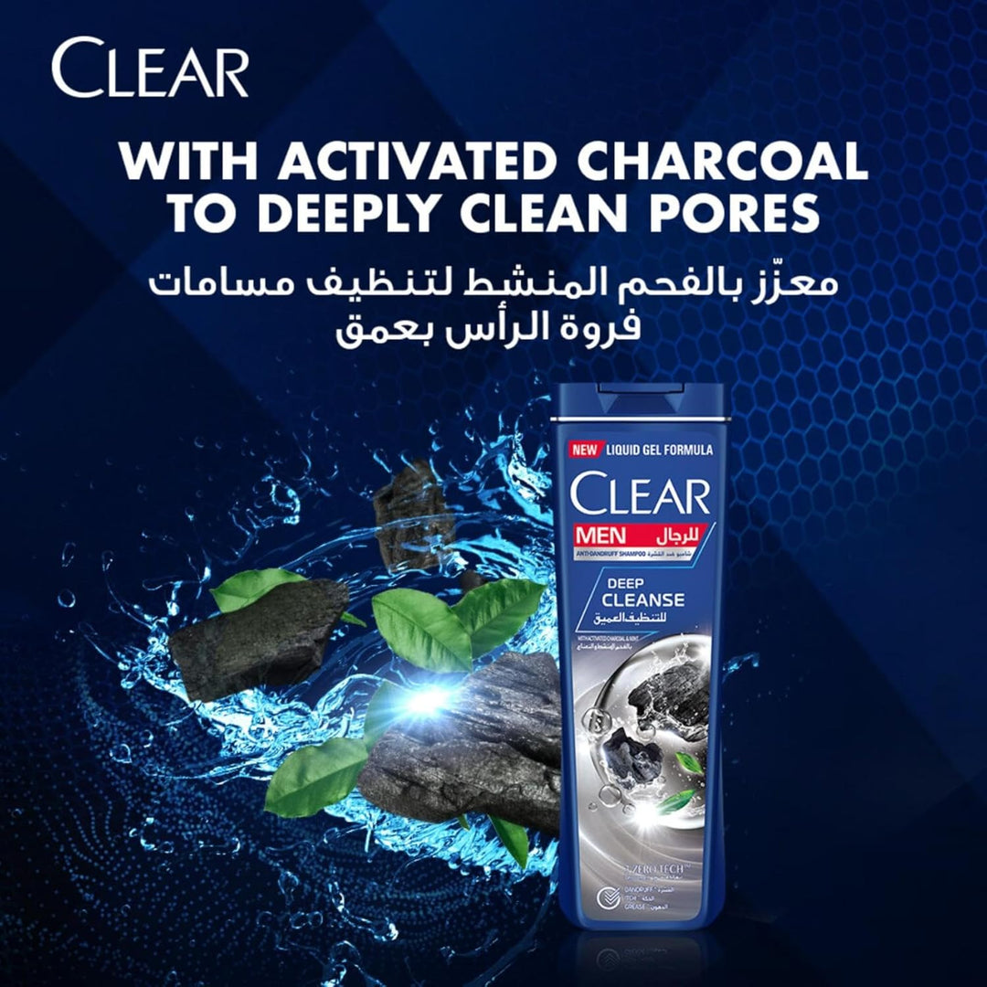Clear Anti-Dandruff Shampoo, for dandruff prone & itchy scalp, Deep Cleanse purifies and nourishes the scalp, 2 x 350ml