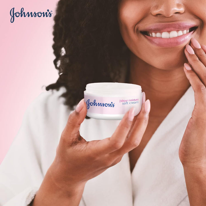 Johnson's Body Cream, 24 HOUR Moisture, Soft, 300ml