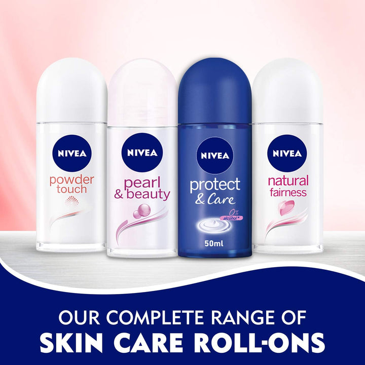 Nivea Antiperspirant Roll-on for Women, Pearl & Beauty Pearl Extracts, 50ml