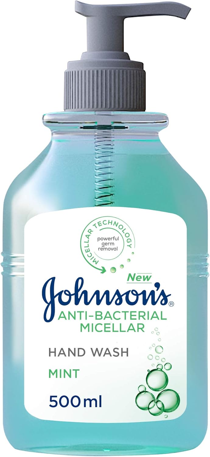 Johnson's Anti-bacterial, Micellar Hand Wash, Mint, 500ml, 1+1 FREE