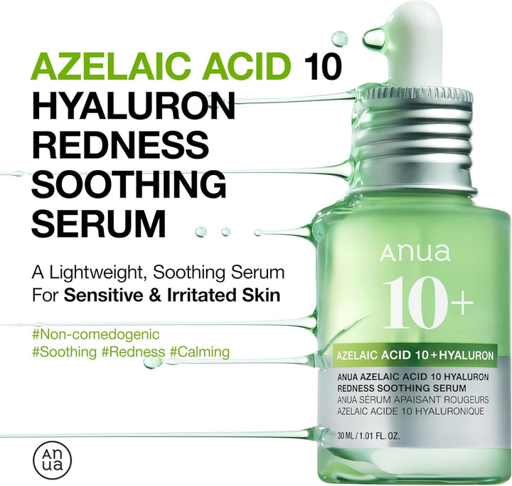 Anua Azelaic Acid 10 Hyaluron Redness Soothing Serum, (30ml/ 1.01 fl oz.)