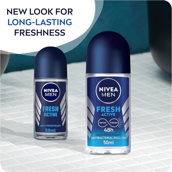 MEN Antiperspirant Roll-on for Men, Fresh Active Fresh Scent, 50ml