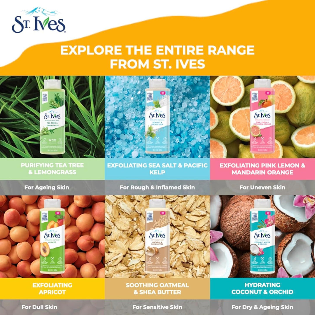 St Ives Hydrating Body Wash Pink Lemon & Mandarin Orange 473ml 16 fl oz