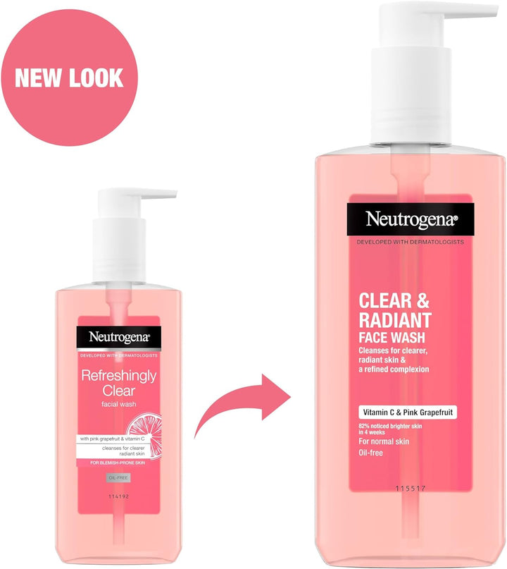 Neutrogena Clear and Radiant Face Wash Vitamin C & Pink Grapefruit