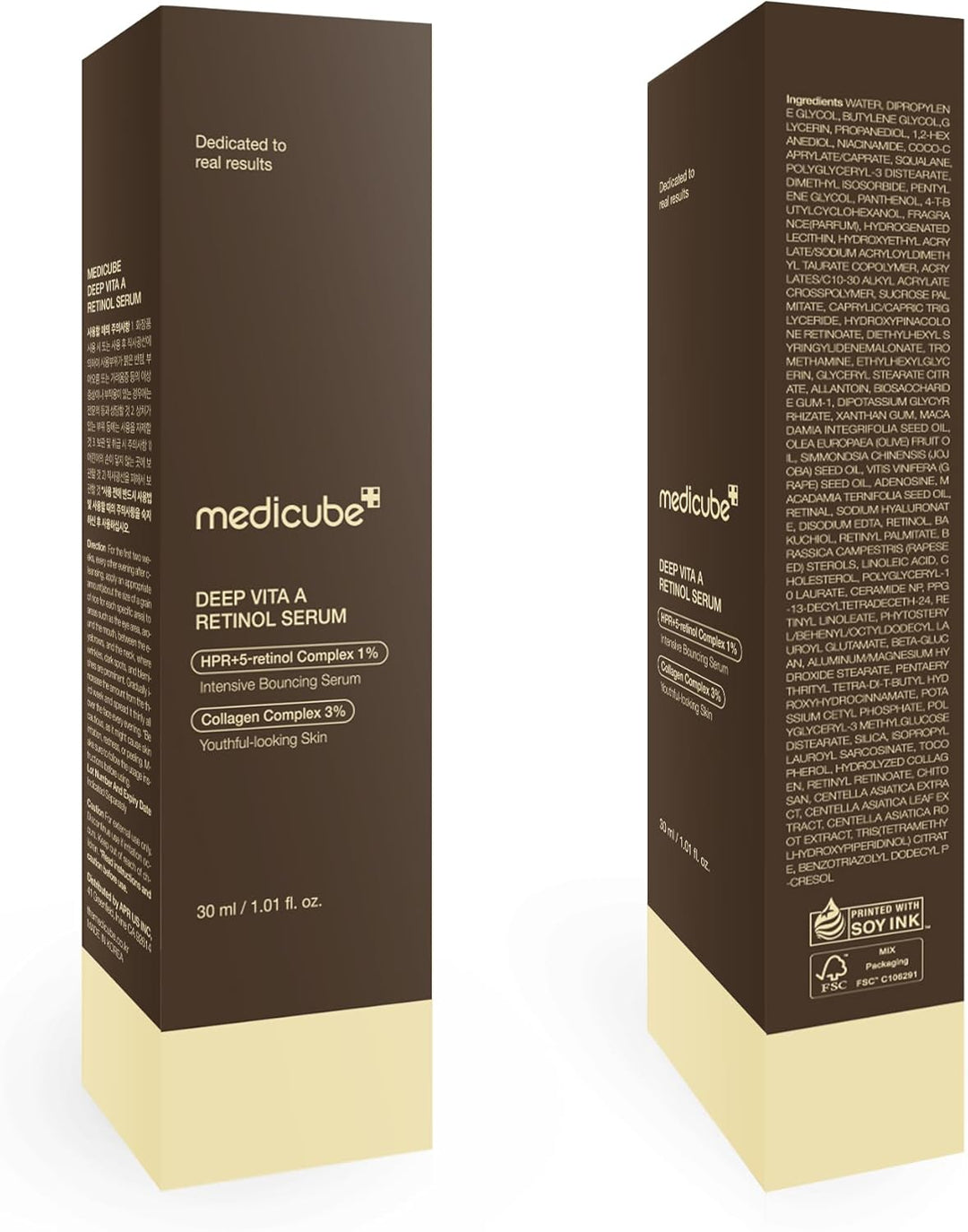 medicube Deep Reviving Bakuchiol Retinol Facial Serum - Anti-Aging 4th Gen Retinol & Bakuchiol - Targets Fine Lines, Uneven Skin Tone, Blemish Scars - Korean Skin Care, Low Irritant, 1.01 fl oz