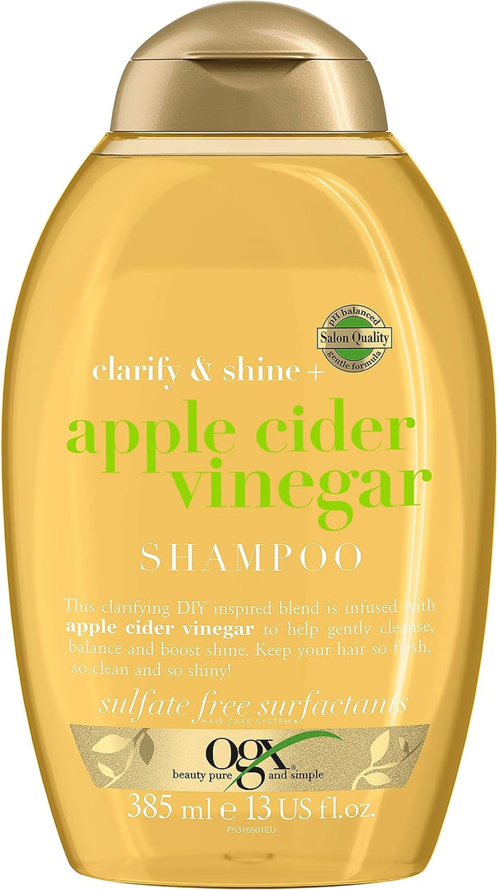 OGX Shampoo, Clarify & Shine+ Apple Cider Vinegar, 385ml
