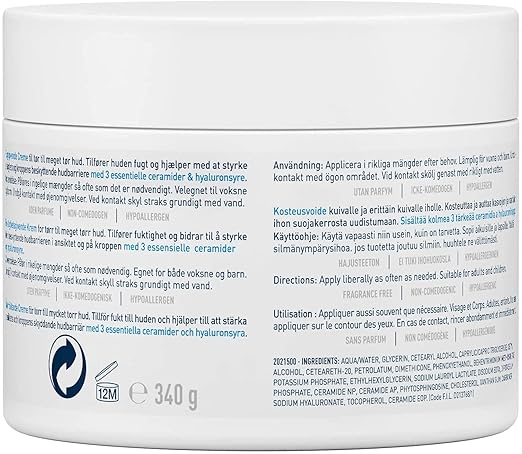 CeraVe MOISTURIZING CREAM BAUME HYDRANT 12 0Z/340g