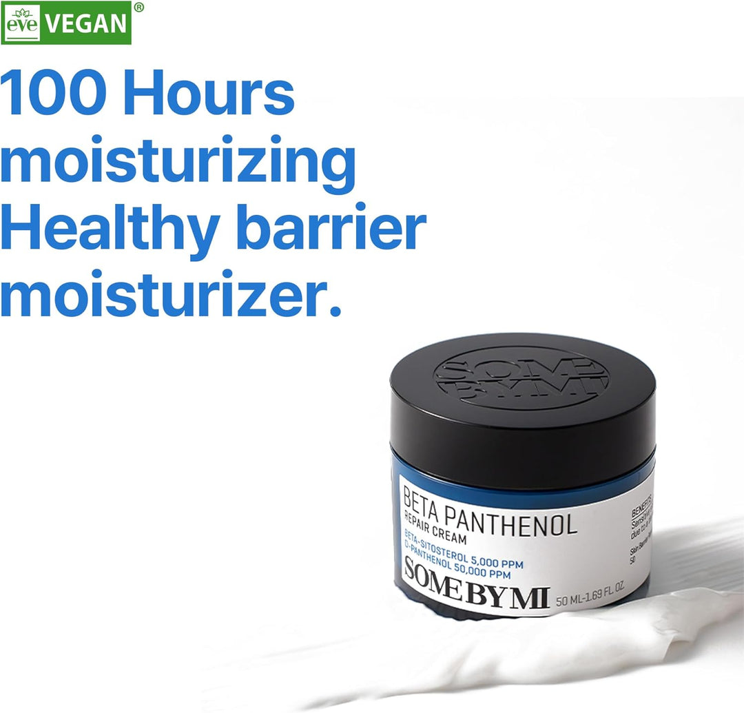 Some By Mi Beta-Panthenol Skin Repair Cream | 50ml | Rebuilding Skin Barrier With Beta-Sitosterol & Panthenol | Daily Moisturizer, Skin hydrating & Skin Redness Care Cream