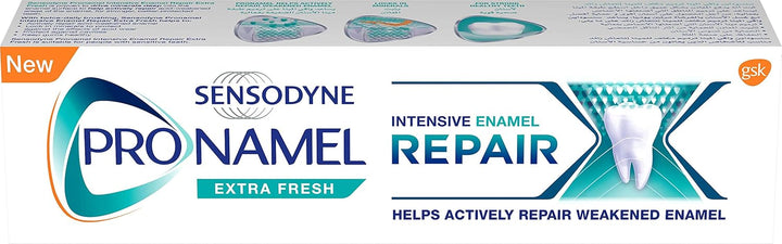 Sensodyne Pronamel Toothpaste, Helps Actively Repair Acid Weakened Enamel, Intensive Enamel Repair, Extra Fresh, 75ml