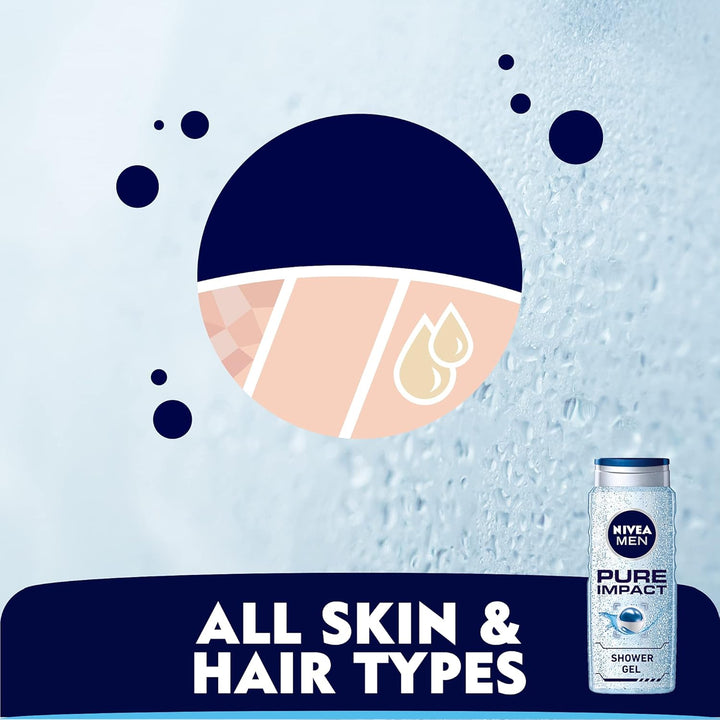 MEN 3in1 Shower Gel, Power Fresh 24h Fresh Effect Citrus Scent, 2x500ml