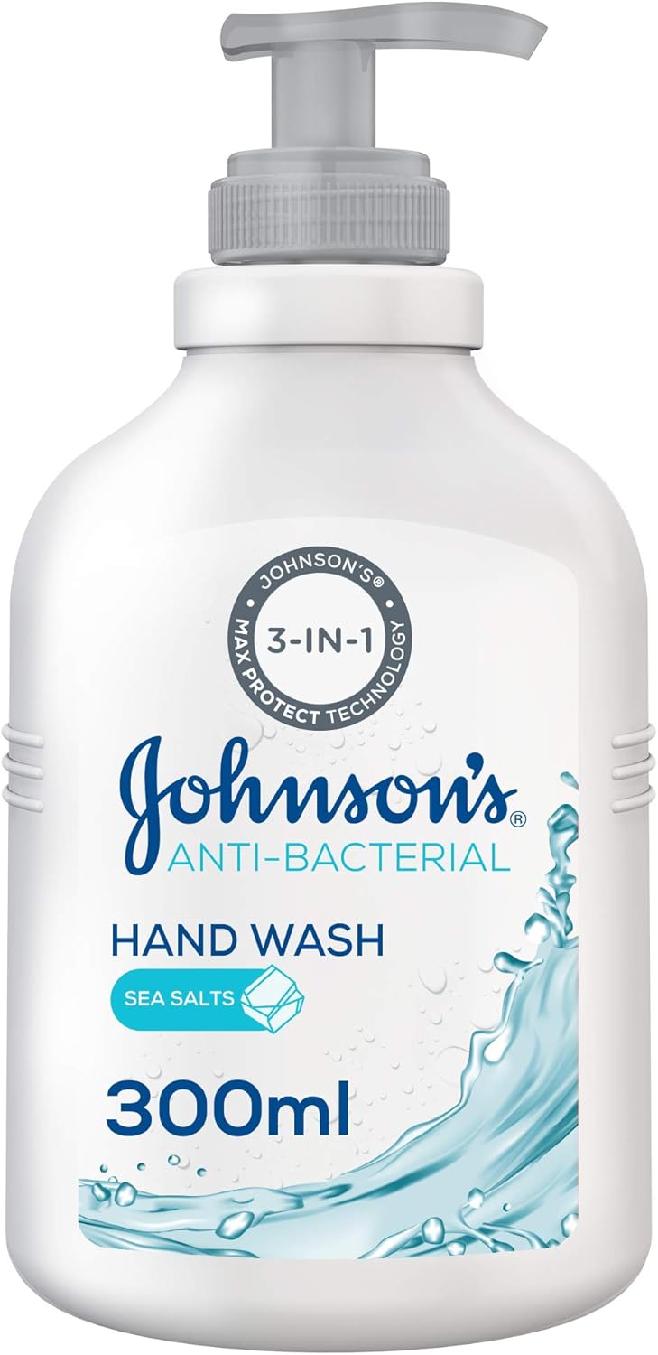 Johnson's Liquid Hand Wash, Anti-Bacterial, Sea Salts, 300ml
