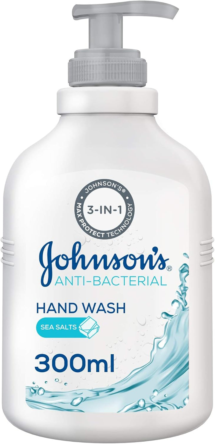 Johnson's Liquid Hand Wash, Anti-Bacterial, Sea Salts, 300ml