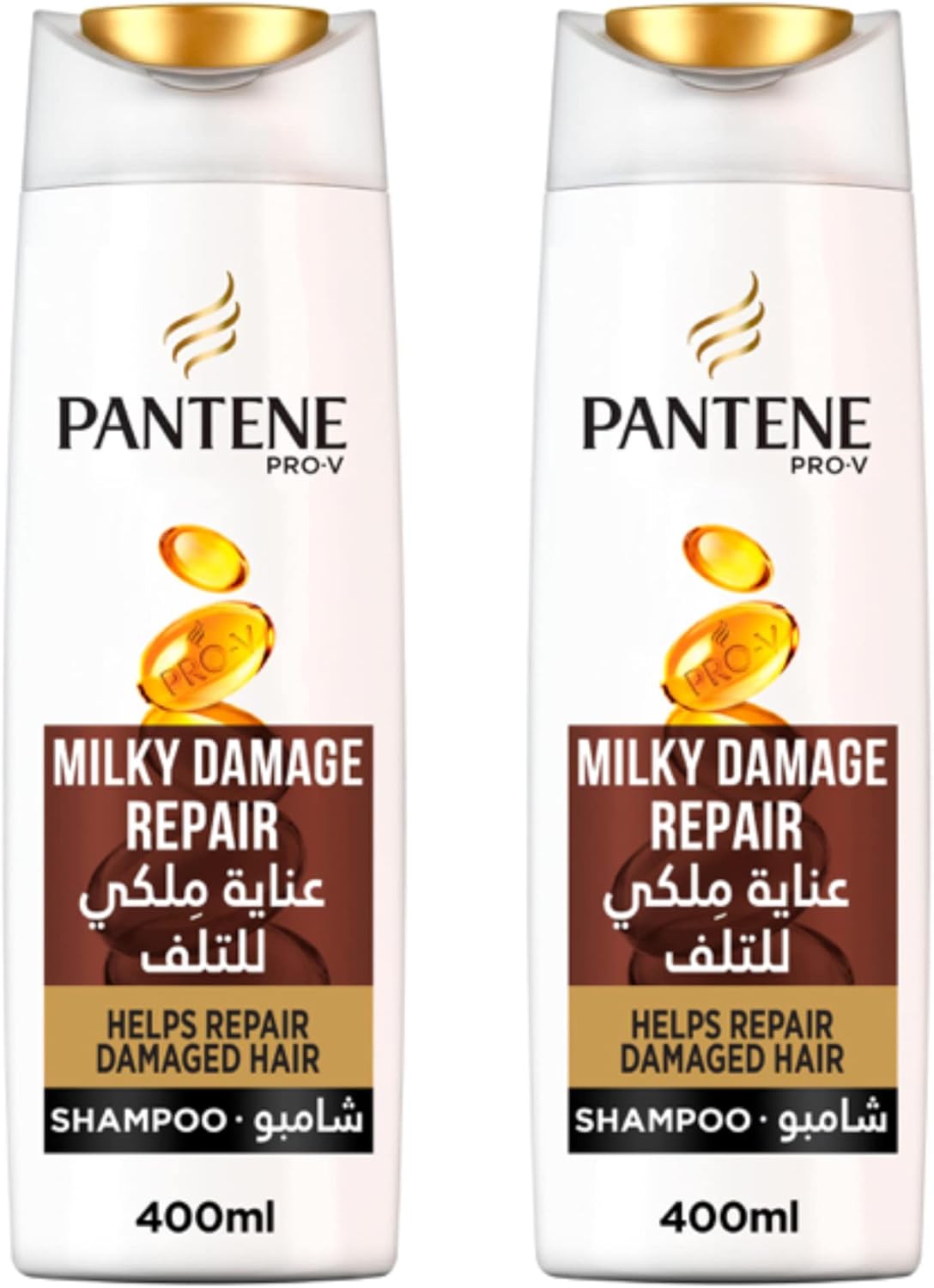 Pantene Pro-V Milky Damage Repair Shampoo, 2 X 400 ml