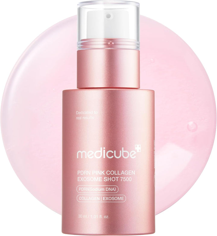 medicube PDRN Pink Collagen Exosome Shot Serum 7,500 PPM | Liquid Skin Booster | Exosome, Salmon DNA PDRN, Spicules | Uneven Skin Tone, Pore Care, Skin Texture | Korean Skin Care 1.01 fl.oz