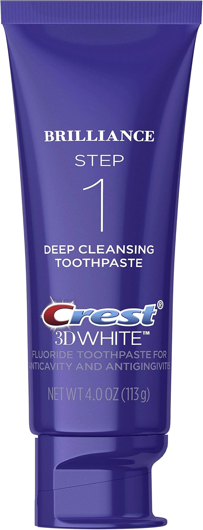 Crest 3D White Brilliance 2 Step Kit, Deep Clean Toothpaste (4oz) + Teeth Whitening Gel (2.3oz)