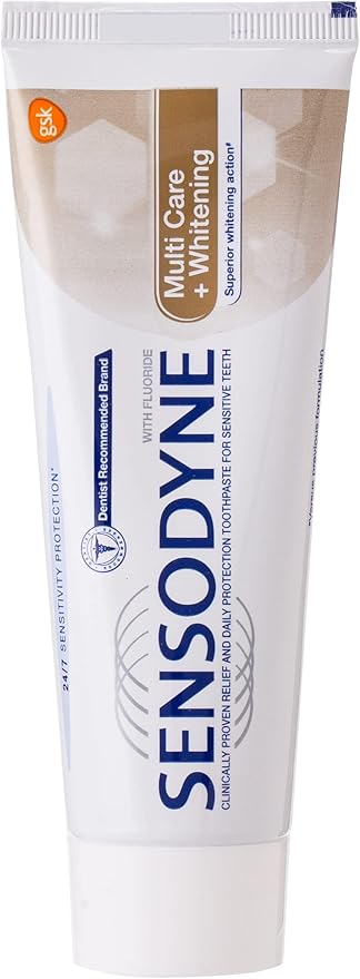 Multi Care + Whitening Toothpaste For Sensitive Teeth, Superior Whitening Action, 75Ml, Pack Of 2