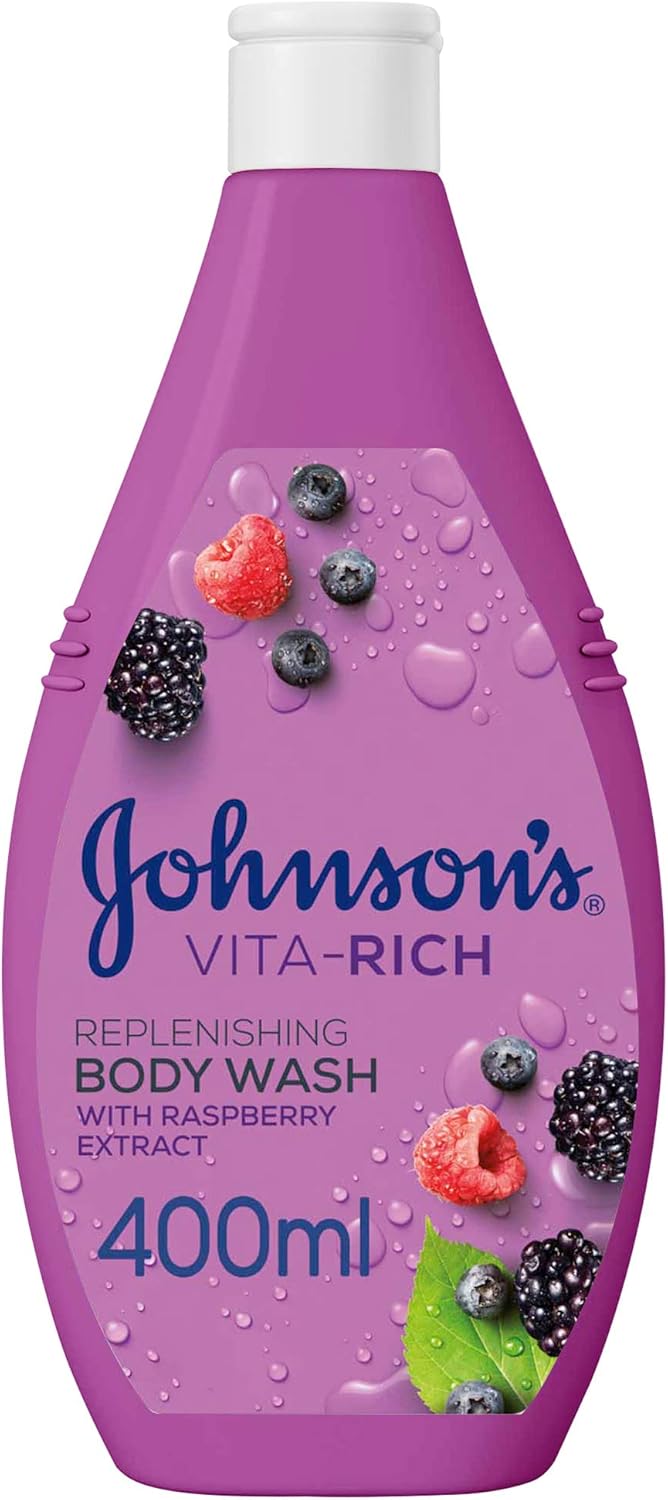 Johnson's Body Wash - Vita-Rich, Replenishing Raspberry Extract, 400ml