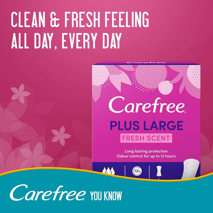 Carefree Panty Liners Plus Large Fresh Scent 48pcs