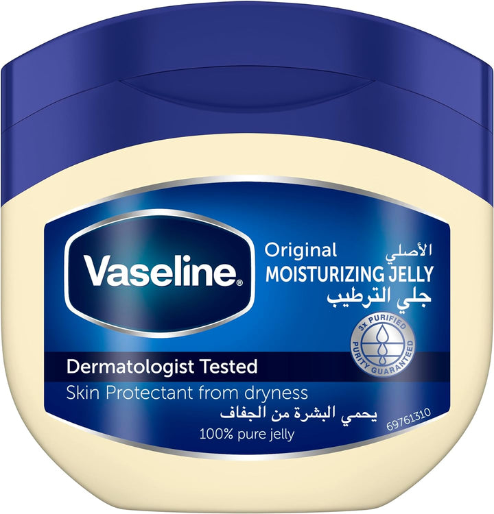 VASELINE Moisturizing Petroleum Jelly for dry skin, Original, to heal skin damage, 100ml