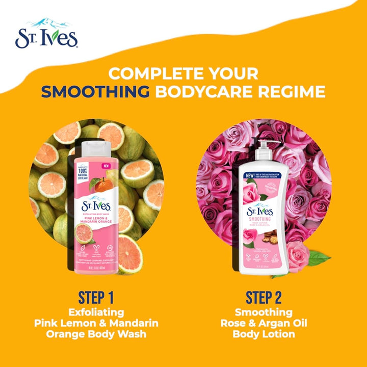 St Ives Hydrating Body Wash Pink Lemon & Mandarin Orange 473ml 16 fl oz