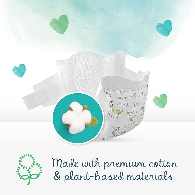 Pampers Pure Protection Dermatologically Tested Diapers, Size 2, 4-8kg, 39 Diaper Count