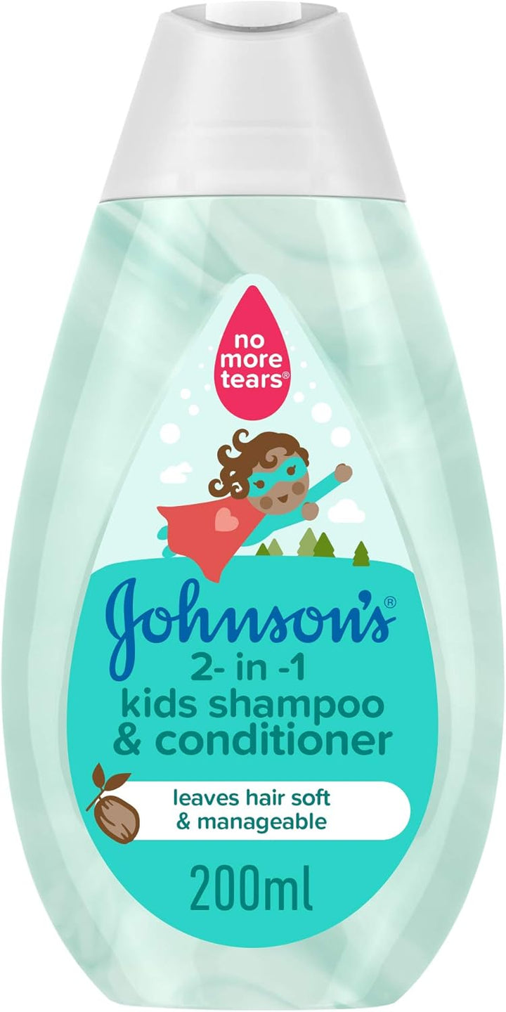 Johnson's 2-In-1 Kids Bath, Shampoo & Conditioner, 200ml