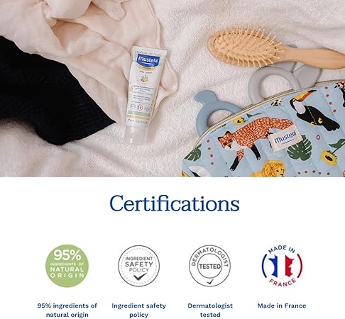 Mustela Baby Nourishing Face Cream, Moisturizer for Dry Skin - with Natural Avocado, Cold Cream & Beeswax-40ml