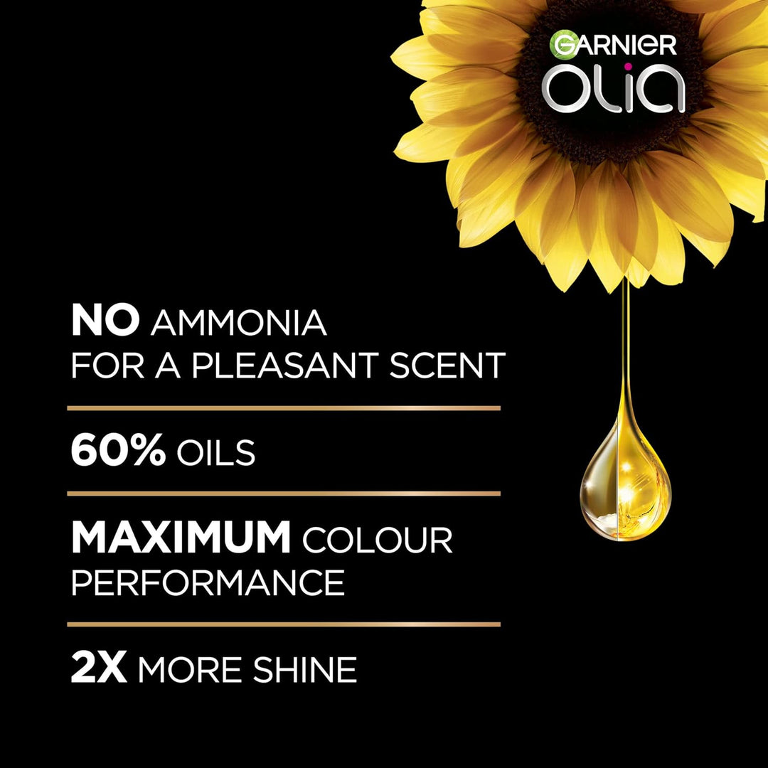 Garnier Olia, 7.1 Dark Ash Blonde, No Ammonia Permanent Haircolor, with 60% Oils