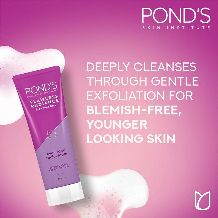 Pond's Skin Institute Flawless Radiance Even Tone Facial Foam For Glowing Even-Toned Skin